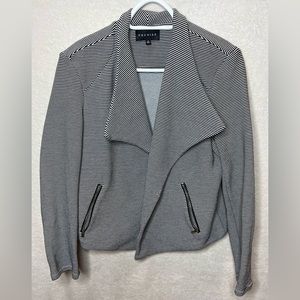 Black & white striped blazer